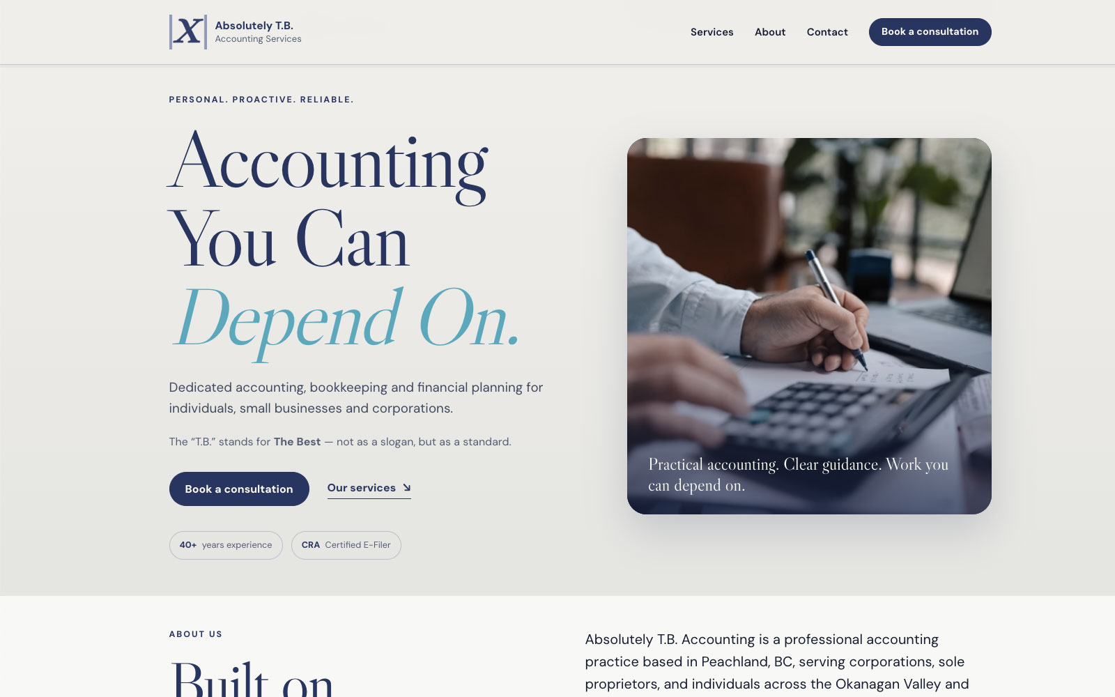 Absolutely T.B. Accounting website design